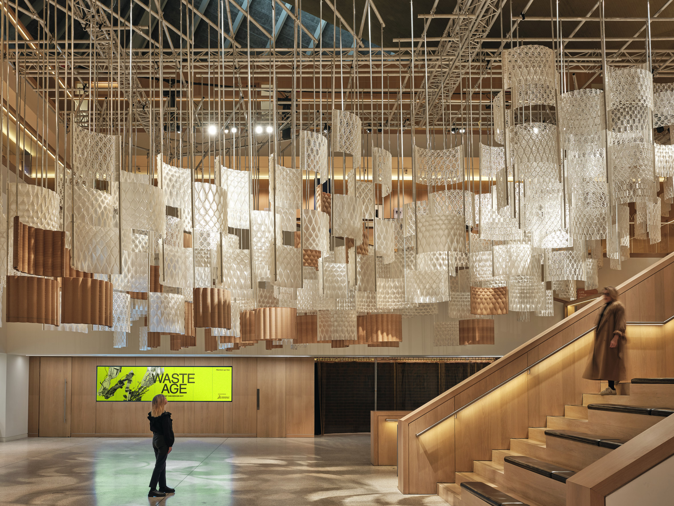 Aurora installation by Arthur Mamou-Mani for the Waste Age exhibiton