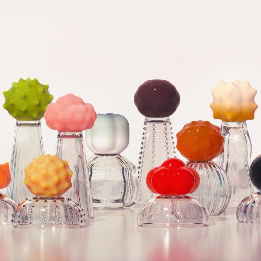 Glassware with colourful lids