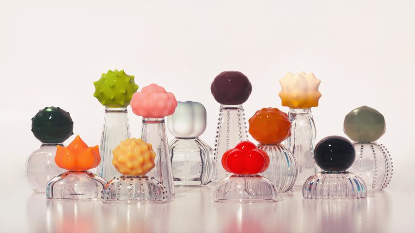 Glassware with colorful lids
