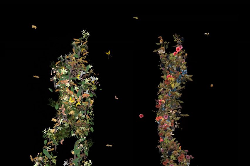 An image of the floral installation