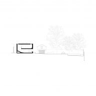 Section drawing of Casa 2 Porto by Bak Gordon Arquitectos
