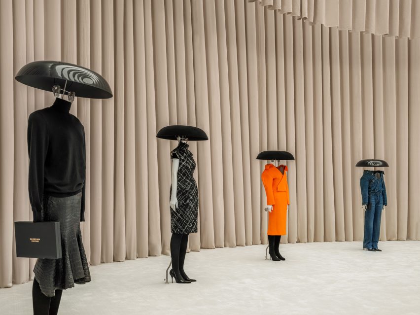 Image of the couture garments at the Balenciaga 50th Couture Collection China Special