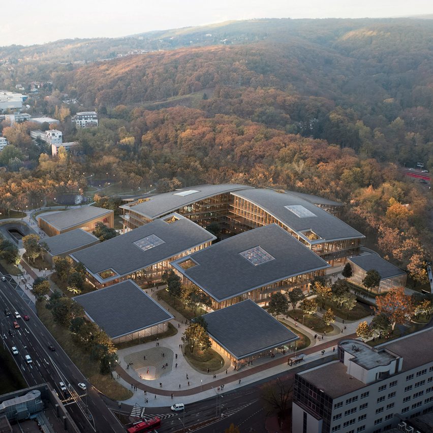 Aerial render of the ESET Campus