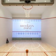 A squash court at Brooklyn Point