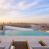 Rooftop infinity pool at Brooklyn Point