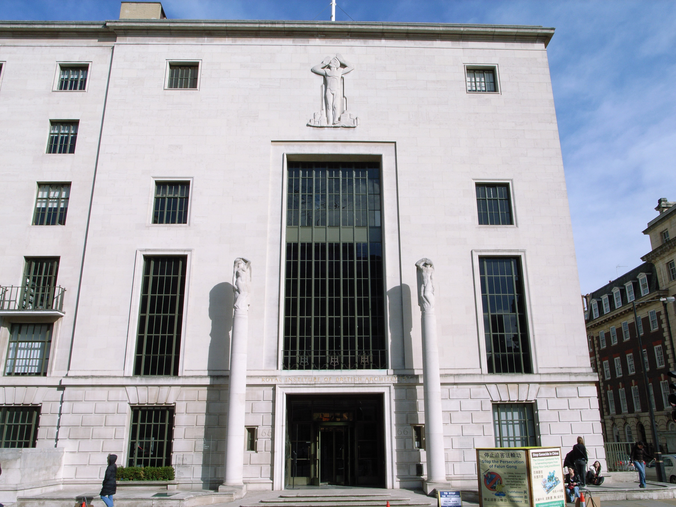 Facade of RIBA headquarters in London
