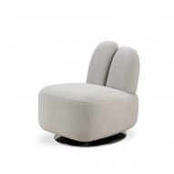 Product shot of Bunny lounge chair in light grey