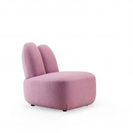 Product shot of Bunny lounge chair in light pink