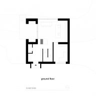 Ground floor plan of CiAsa Aqua Bad Cortina house by Pedevilla Architects