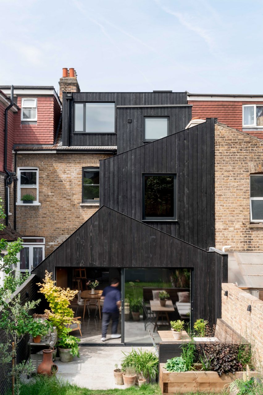 charred timber extension by Gresford Architects