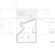 Section of Copeland Road house extension by Gresford Architects