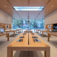 Interior view of the Bagdat Caddesi Apple Store