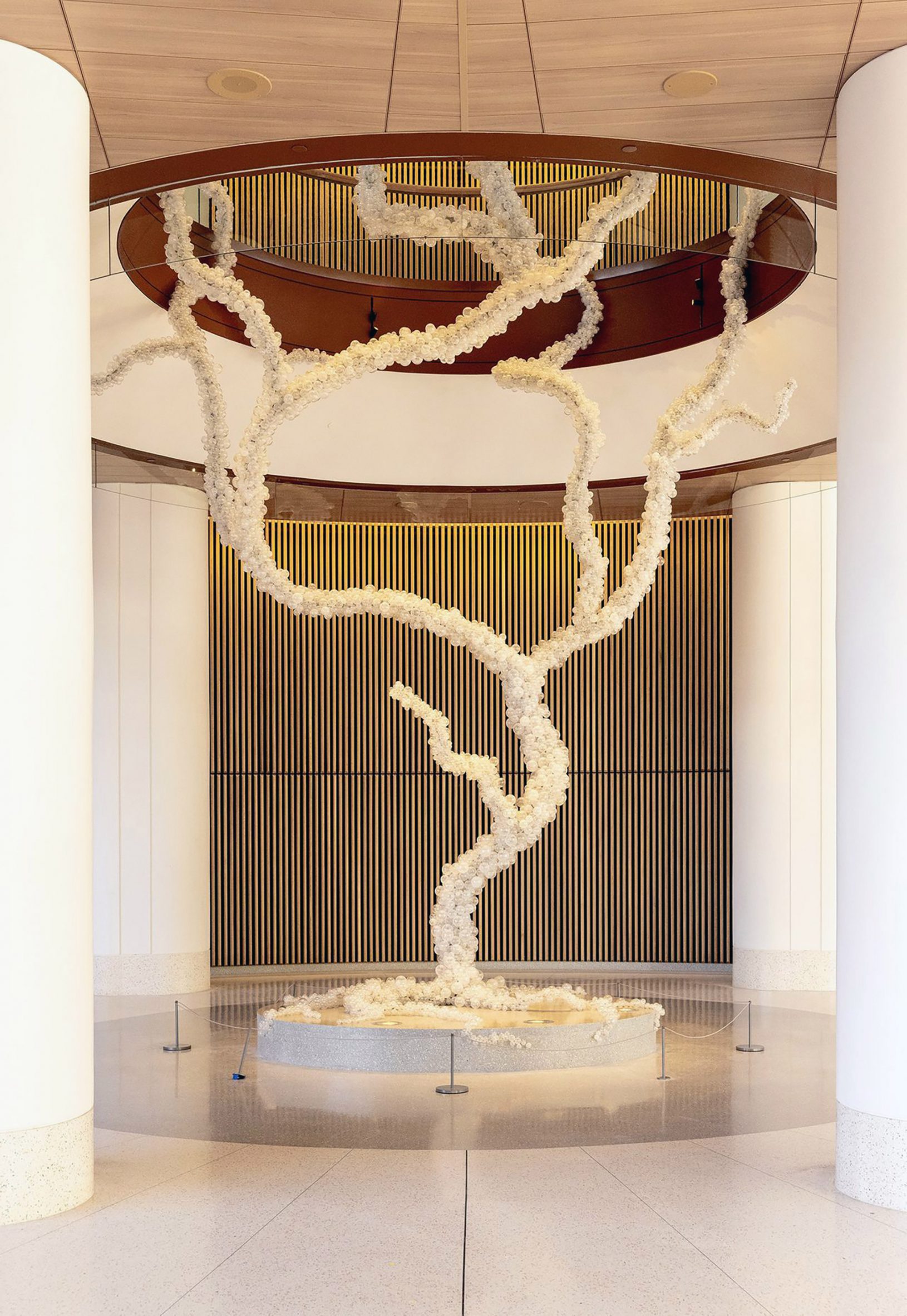 View of artwork by Maya Lin at Pavilion at The University of Pennsylvania