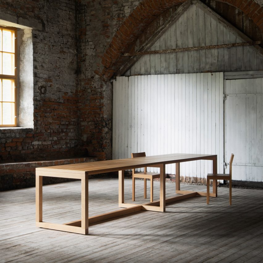 Frame table by John Pawson for Nikari