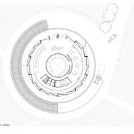 First floor plan of Le Dôme winery by Foster + Partners