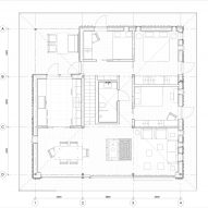Ground floor plan of Weekend House Fredrikstad by Line Solgaard Arkitekter