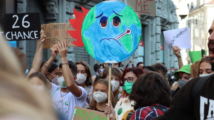 Protesters against climate change