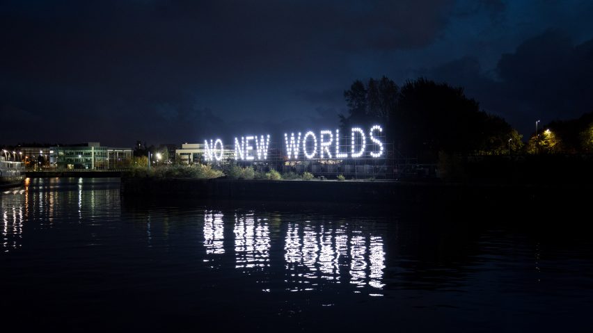 No New Worlds artwork installed at COP26