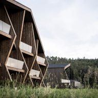 Aeon Hotel is a timber-clad hotel in Italy that was designed by NOA