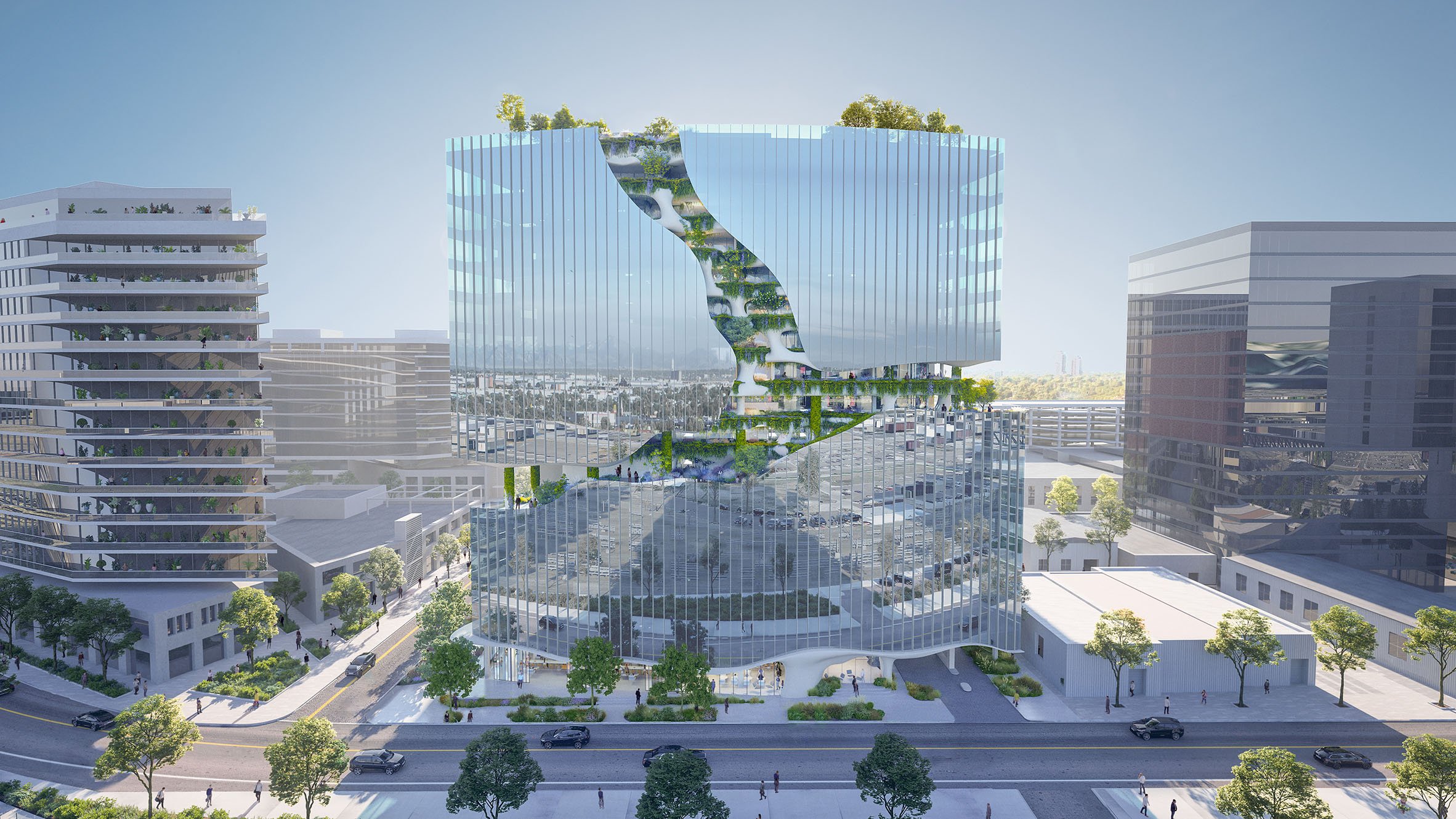 MAD Architects reveals Denver tower with 10-storey landscaped rift