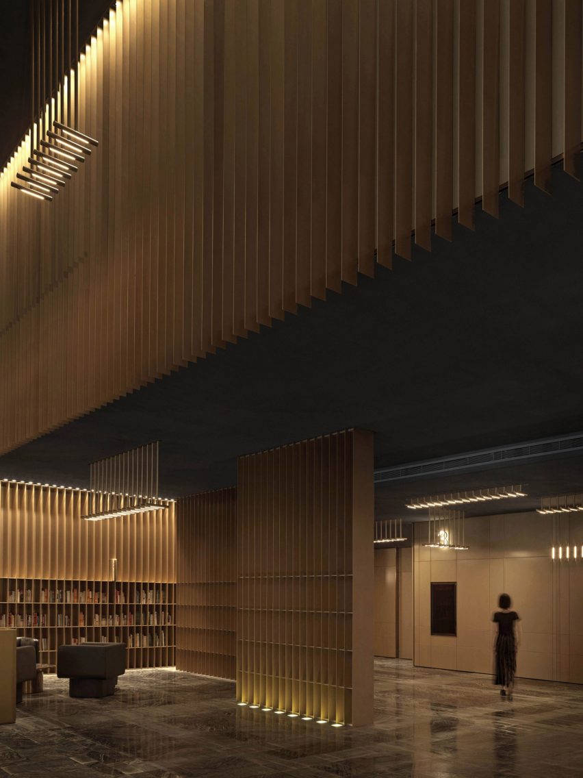 Interior view of the book shop at SFC Shangying Cinema Luxe