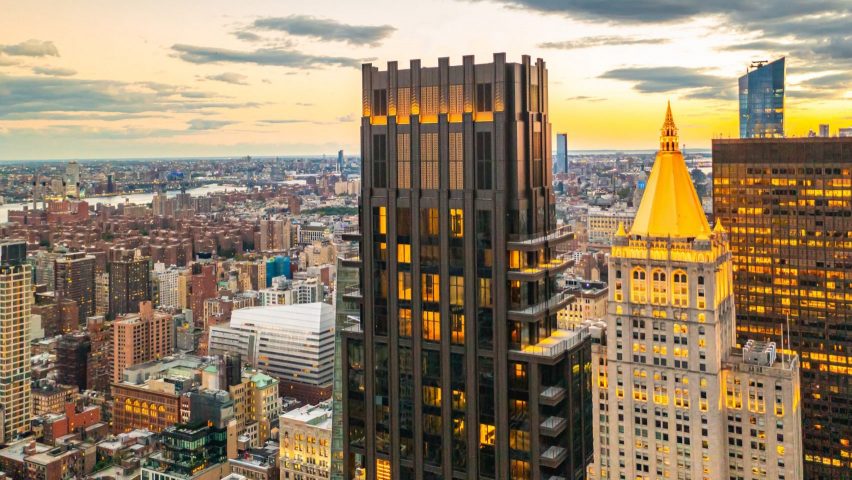 CetraRuddy completes art deco skyscraper topped with "sculpted crown" in New York
