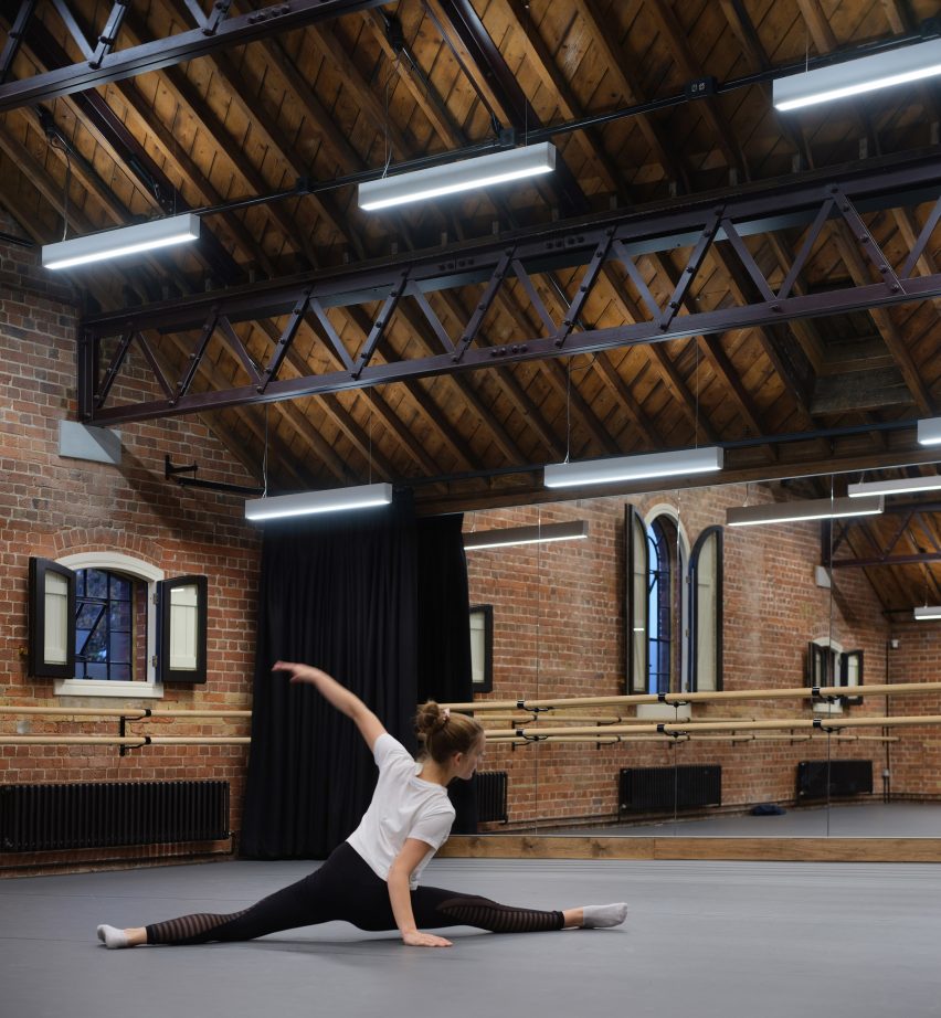 Interior image of a dance studio at The Malthouse