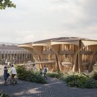 Heatherwick Studio proposes timber centrepiece for pharma campus in Surrey