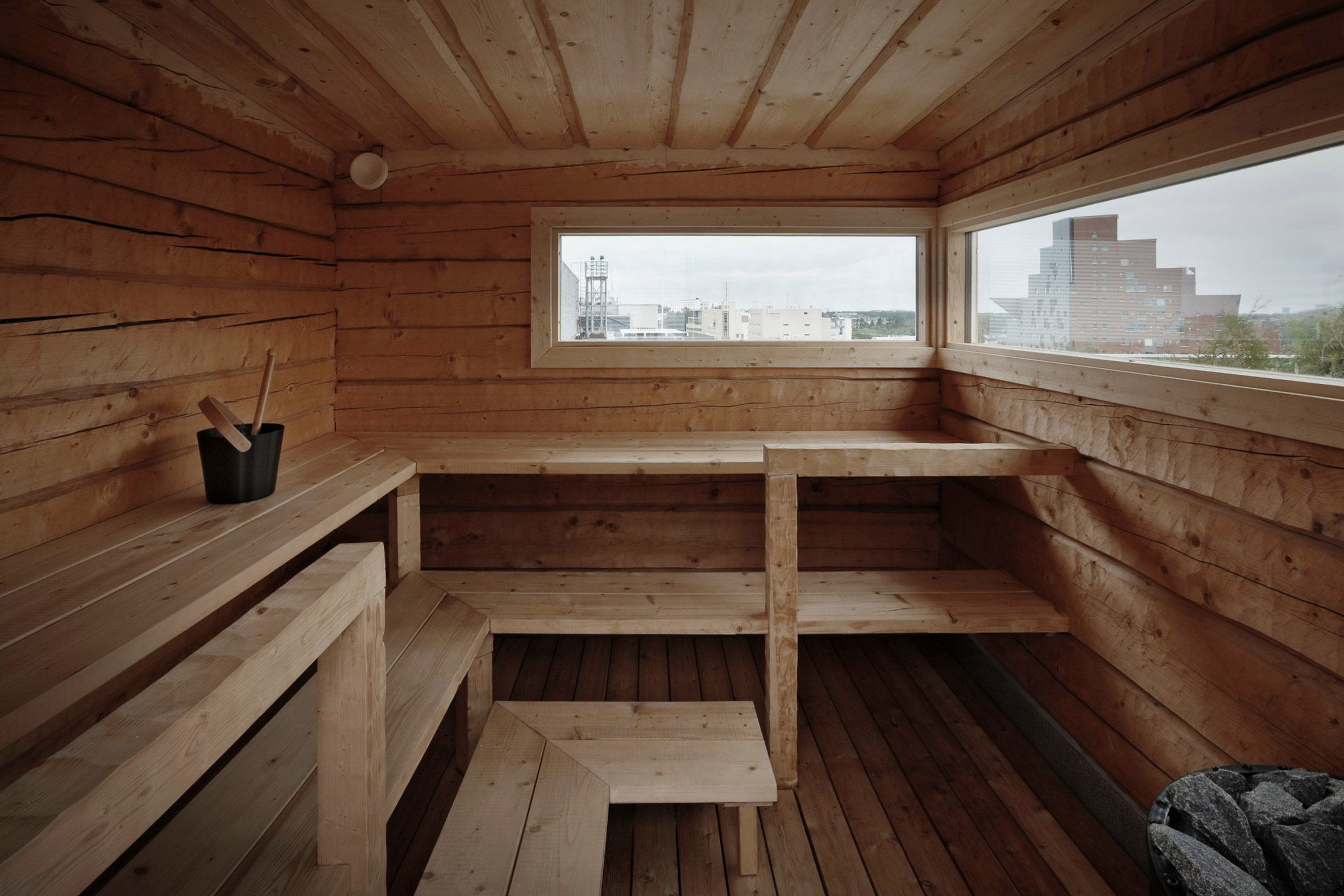 Finnish log sauna at VALO Hotel & Work