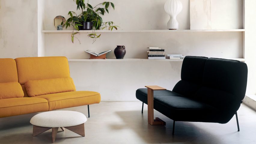 Two Velar sofas in yellow and black by Andreas Engesvik for Fogia