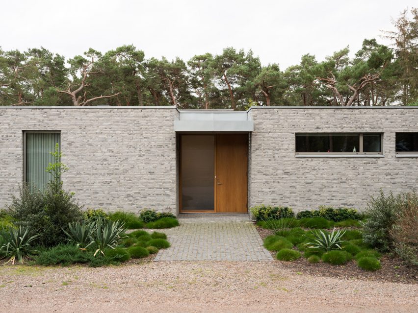 Grey brick house in Sweden