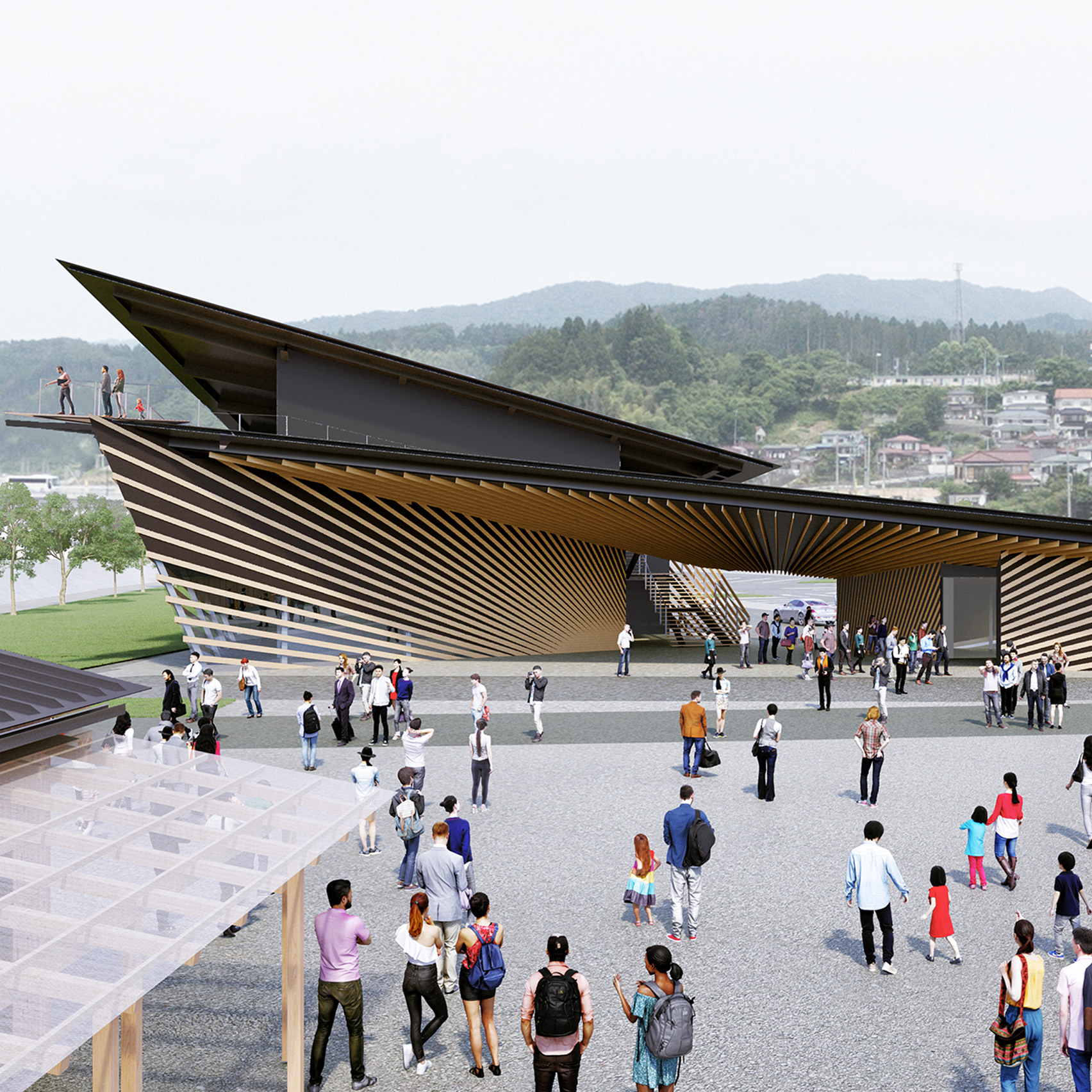 Visual of the Minamisanriku 311 Memorial by Kengo Kuma