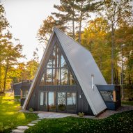 Strand Design creates Lake Placid A-Frame in northern Wisconsin