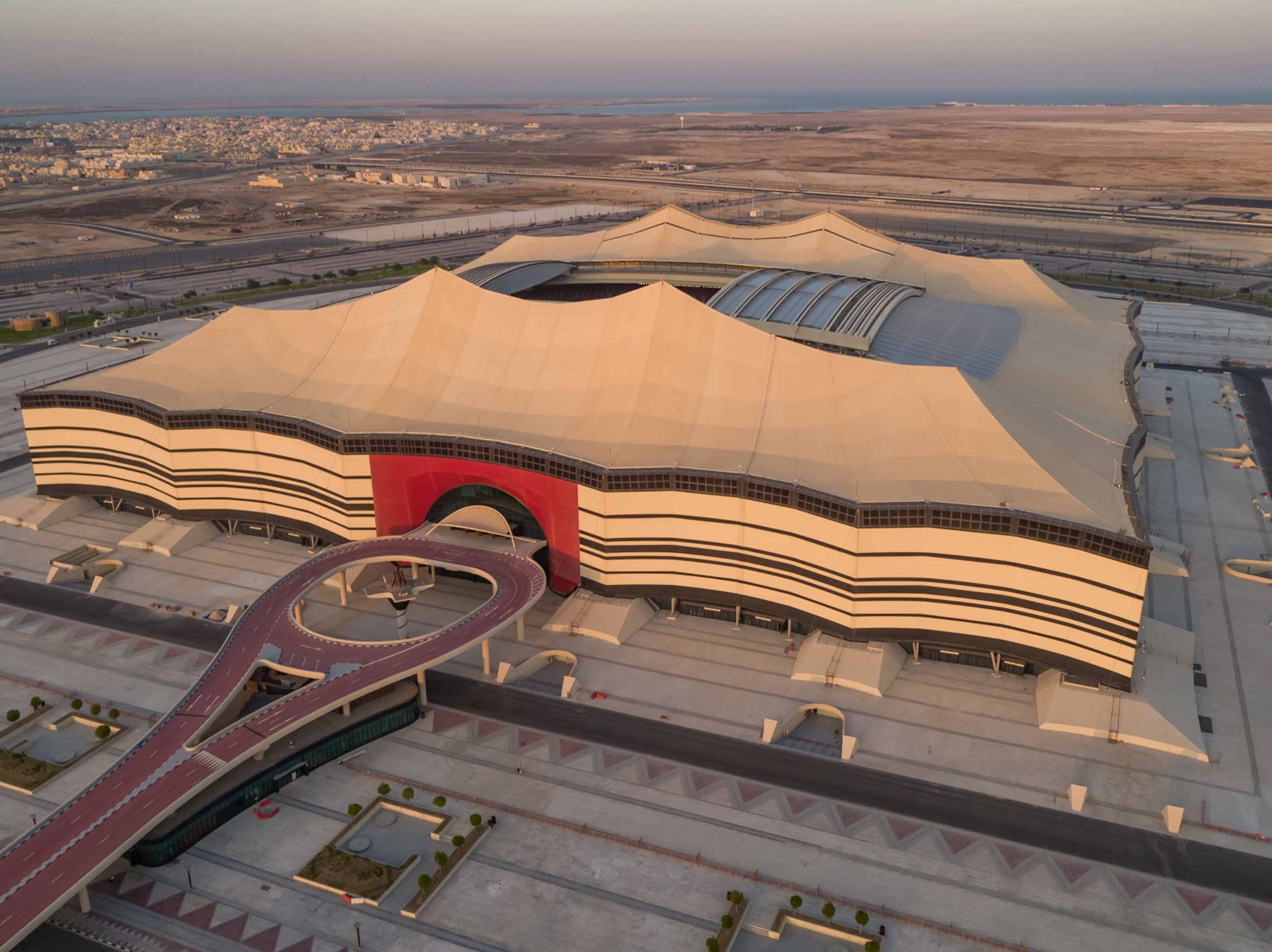 Al Bayt Stadium in giant tent completes ahead of World Cup in Qatar