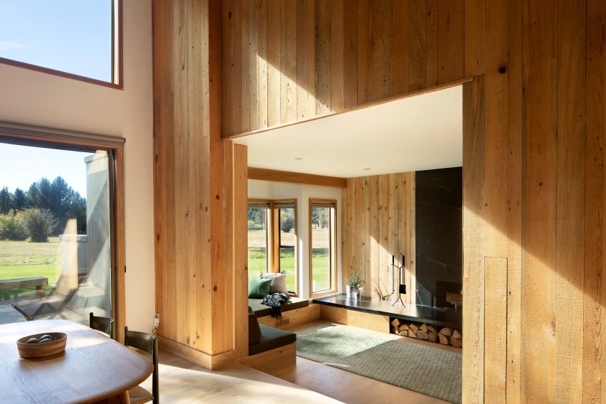 Exposed wood in Bailey Residence
