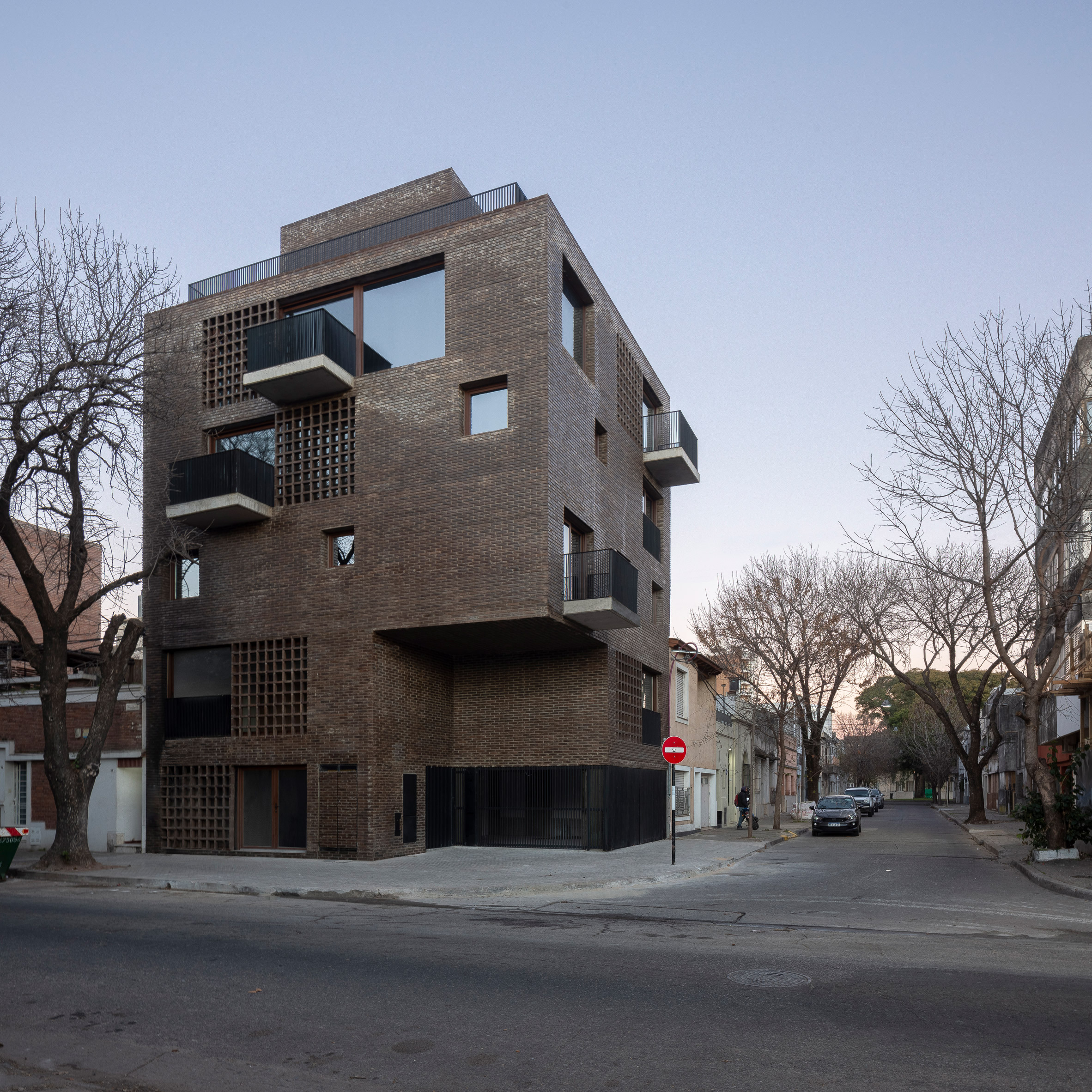 Brick-clad building in Argentina