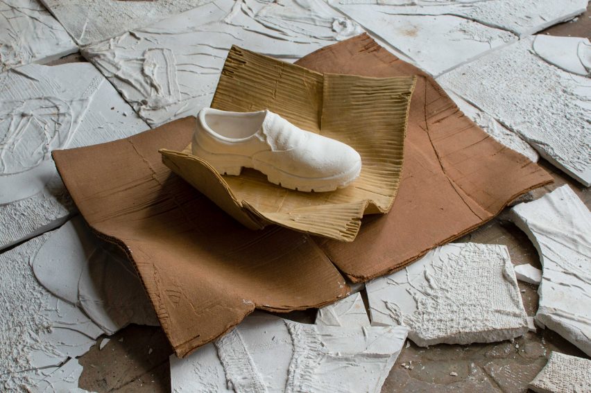 Porcelain shoe by Bruno Baietto