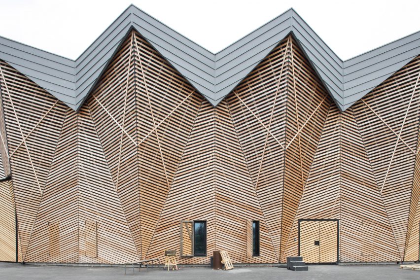 Timber cladding on theatre
