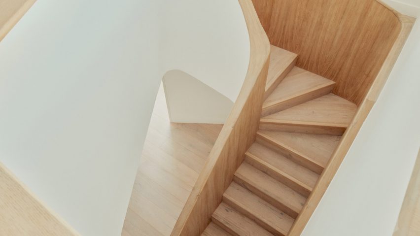 staircase in City Approach apartments by DROO