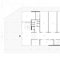 Ground plan of Digi-Tech Factory by Coffey Architects