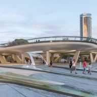 Concrete bridge in Eleftheria Square by Zaha Hadid Architects