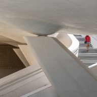 Concrete column in Eleftheria Square by Zaha Hadid Architects