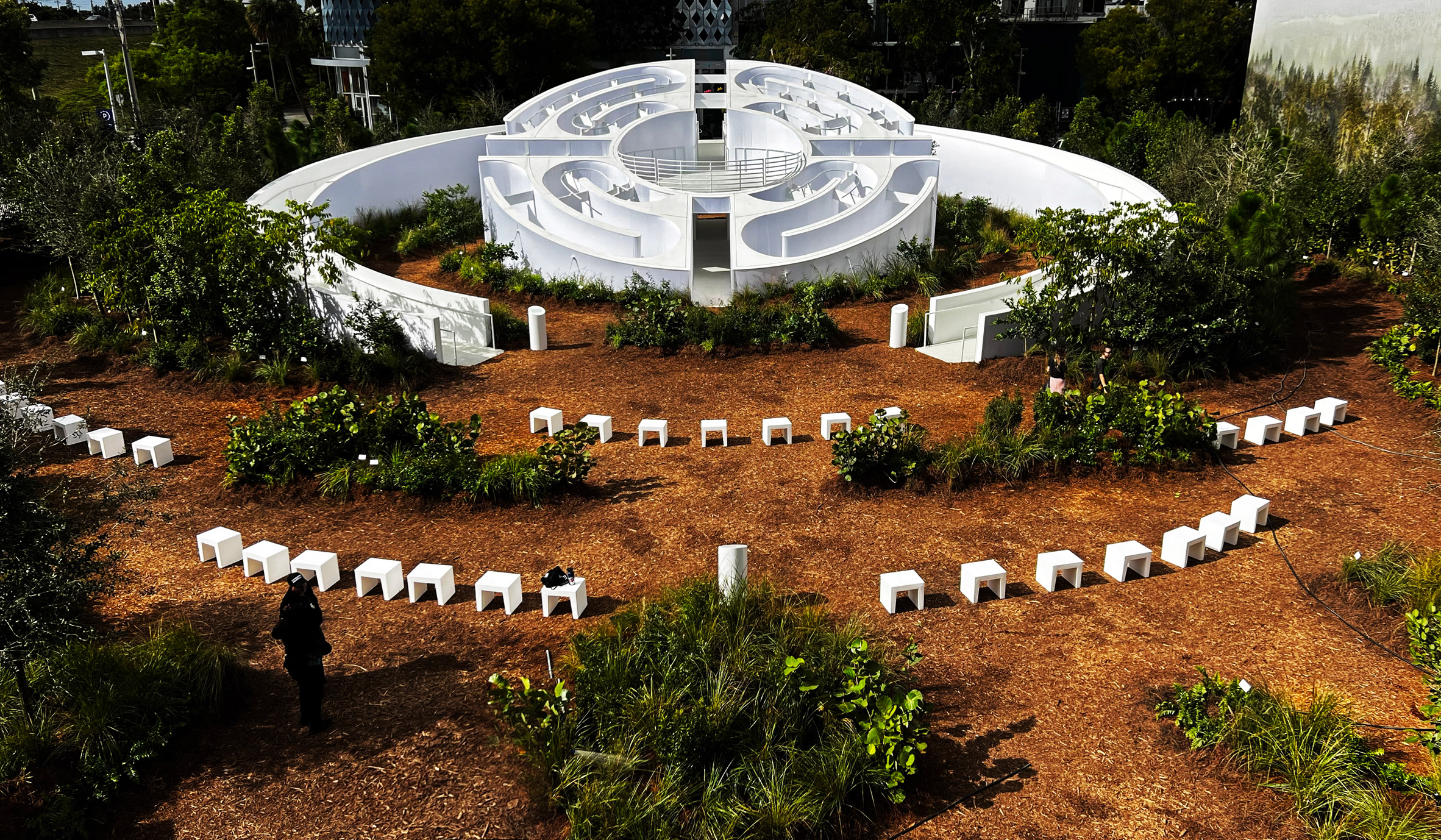 Es Devlin creates labyrinth in Miami to celebrate 100 years of