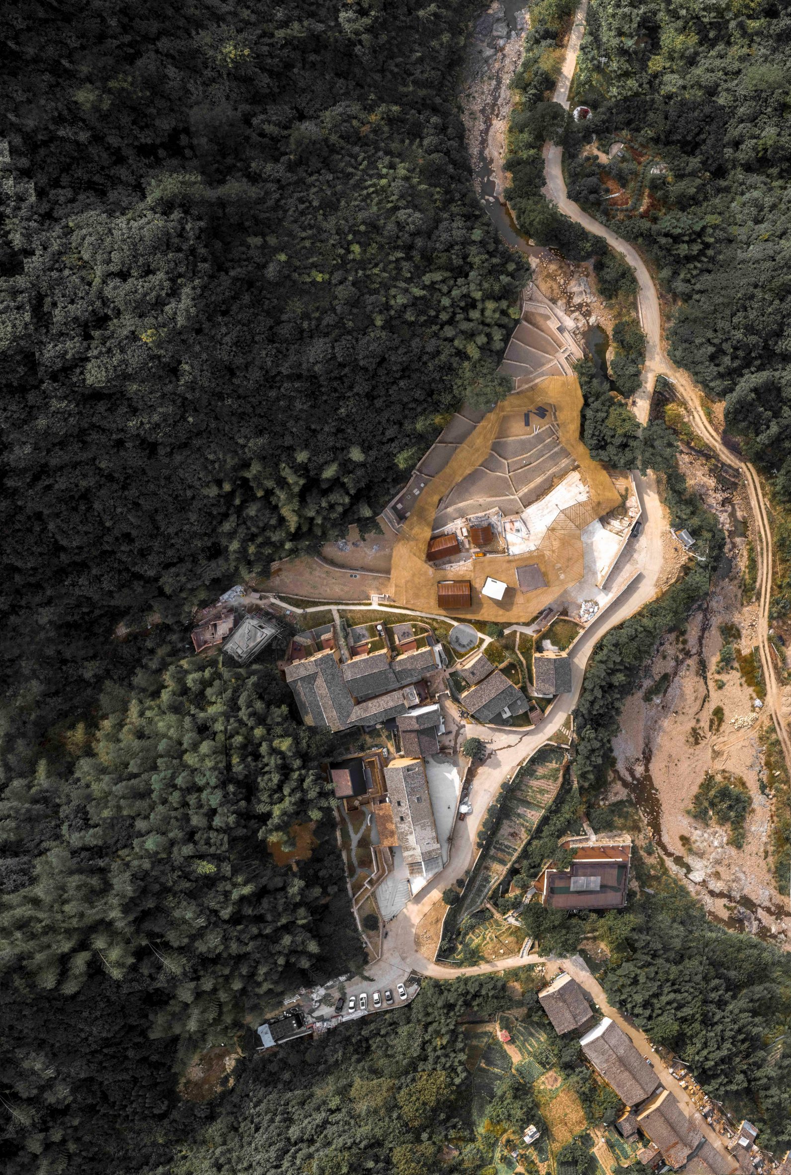 Aerial photo of Qinglongwu in China