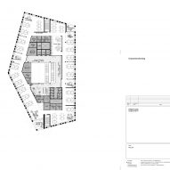 Third floor plan of KAB headquarters in Copenhagen