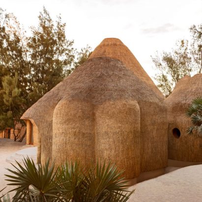 NJF Design creates thatched resort surrounded by dunes in Mozambique