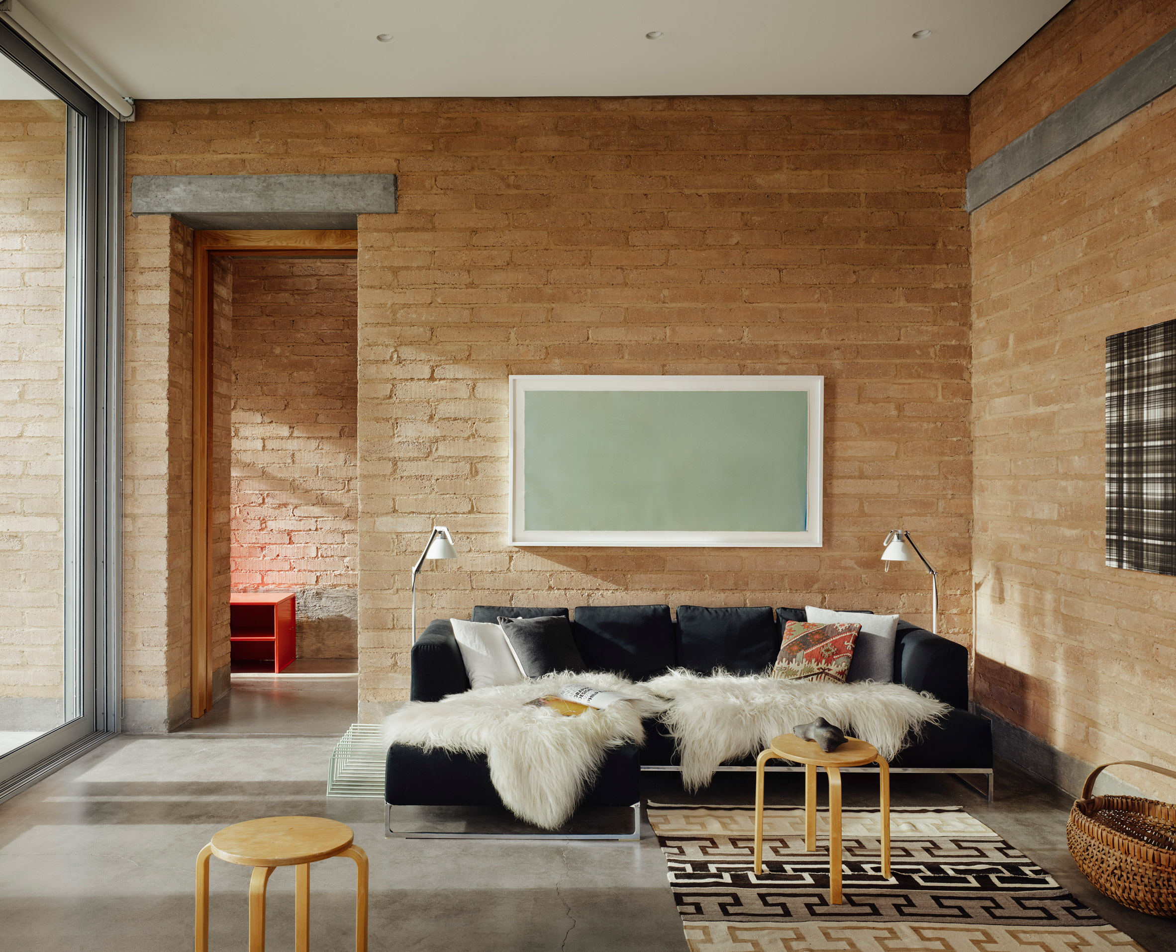 The living room inside Marfa Studio by Dust