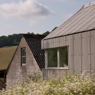 Mary Arnold-Forster Architects designs barn-like structures for own office and home in rural Scotland