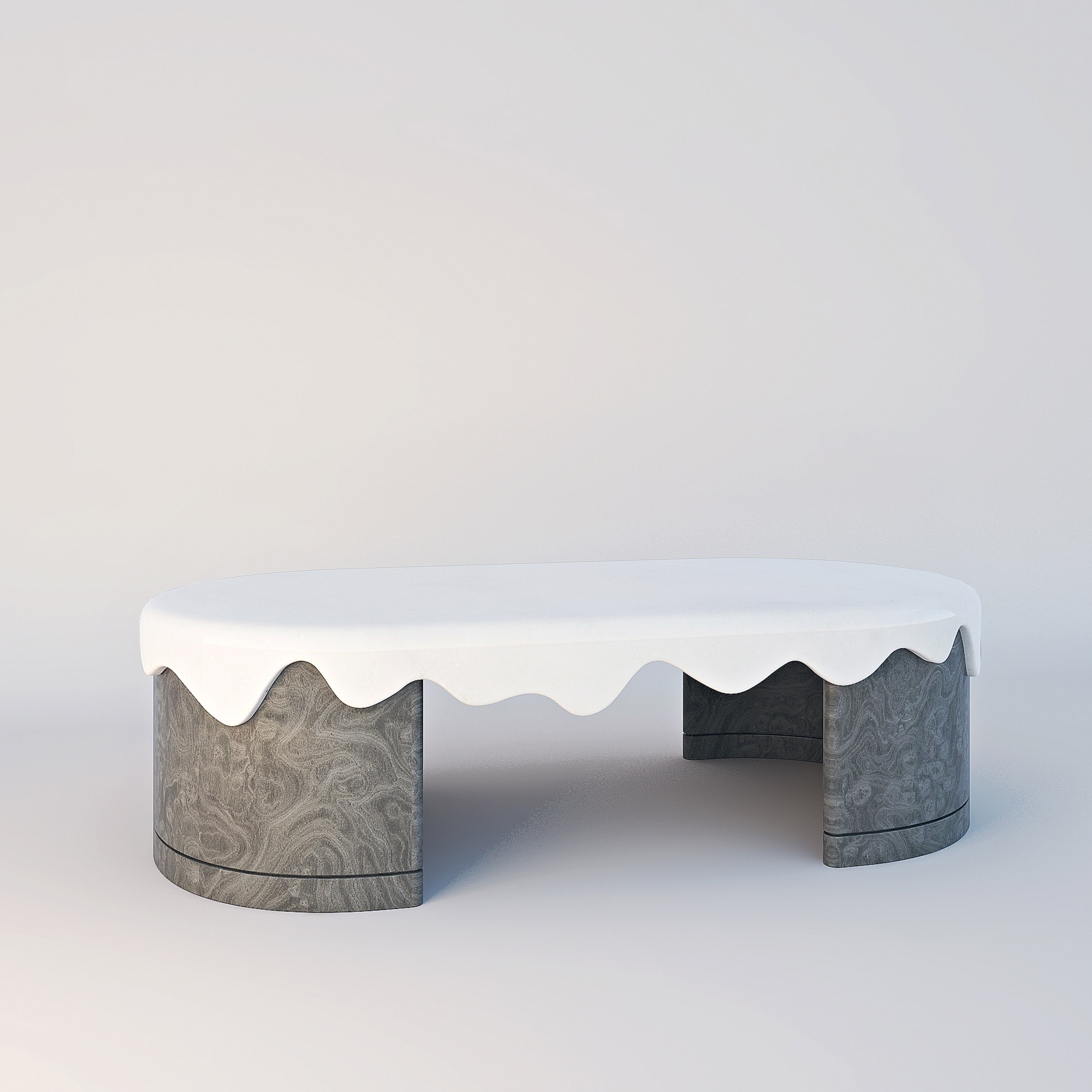 A photograph of the Melt coffee table by Marble Balloon