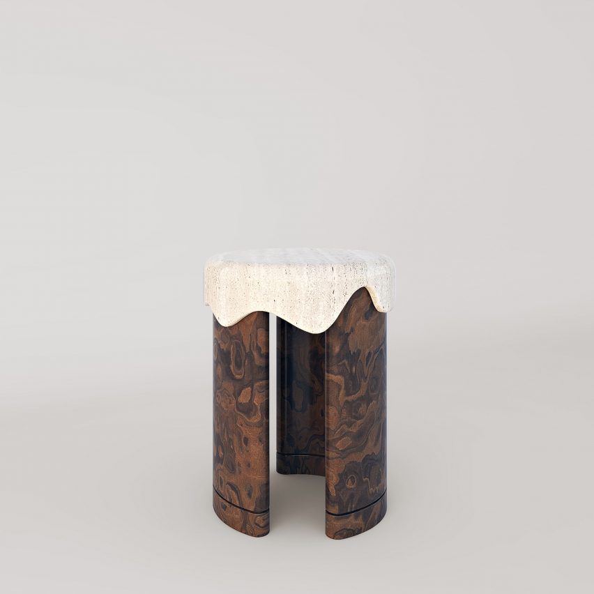 Melt side table by Marble Balloon